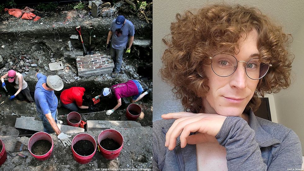 Archaeology dig and Kayla Denker