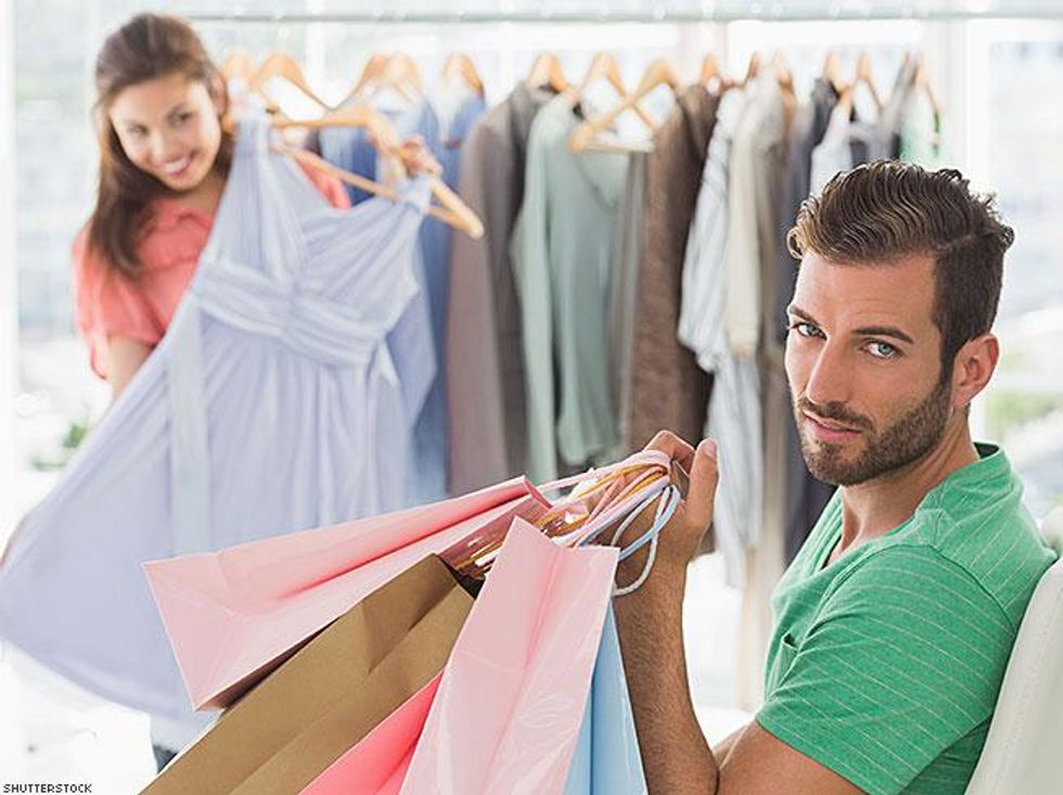 As a gay or bi man, being asked for shopping advice. Some of us would rather be playing football than cruising Nordstrom Rack.