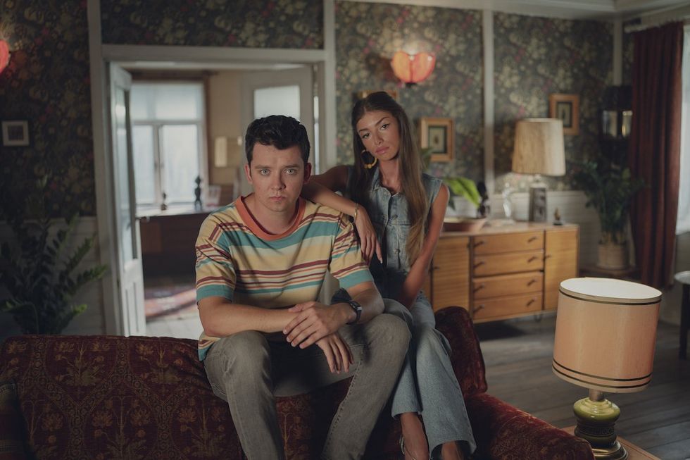 Asa Butterfield and Mimi Keene