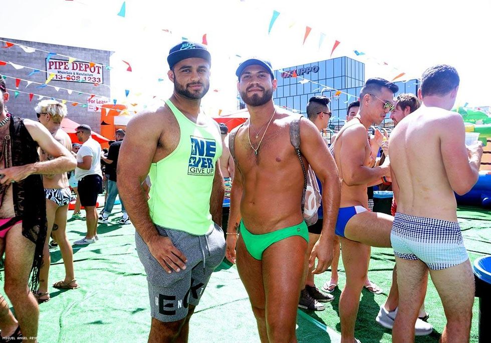 AstroTurf + Jello shots + guys in very skimpy outfits = a perfect summer awakening in L.A.