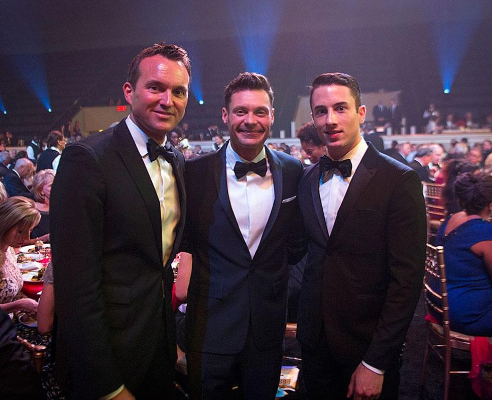 At a gala with Ryan Seacrest, center, and Ben Masri-Cohen, right.