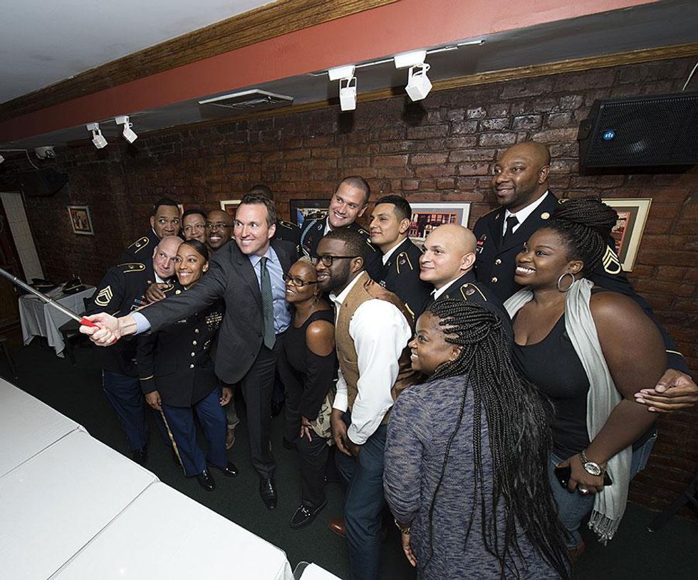 At a swearing-in ceremony in Harlem