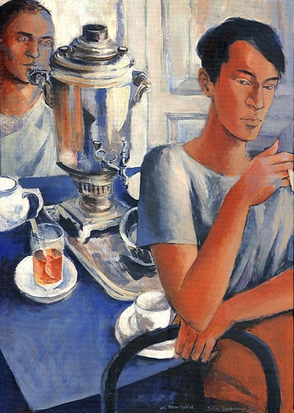 At the Samovar (after Petrov Vodkin), 2013