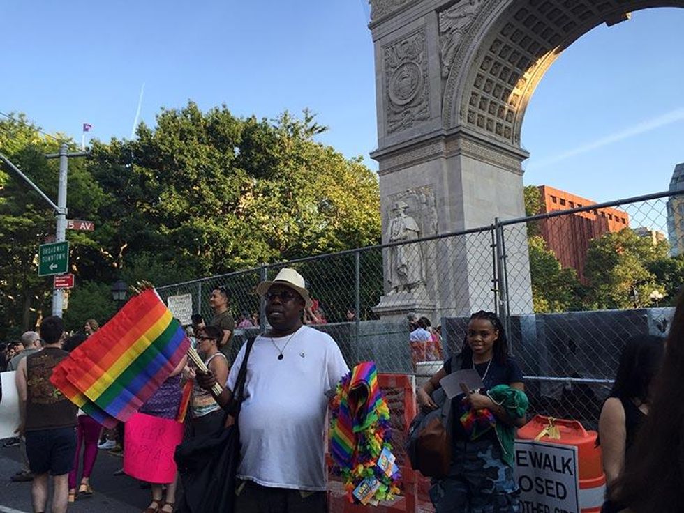 At this noncommercial Pride protest, vendors were still hopeful.