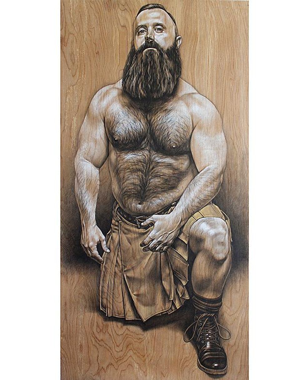 Attitude-graphite-and-pastel-on-wood-panel-by-chris-lopezx633_0