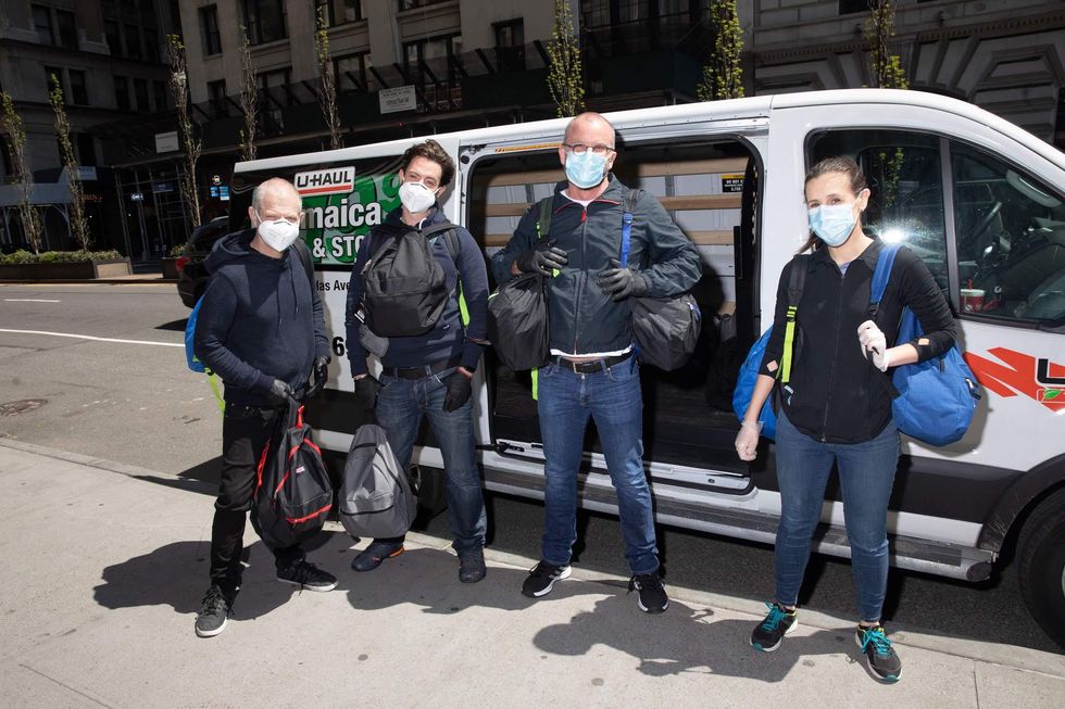 bag full of COVID supplies