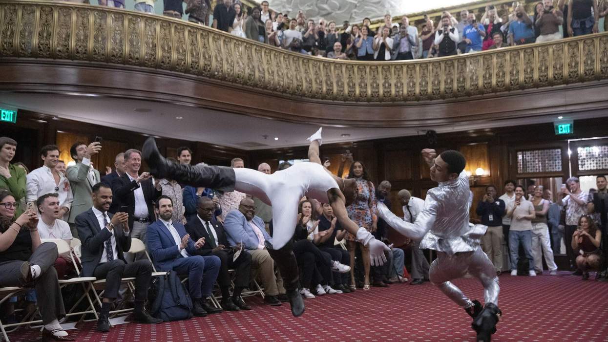Ballroom performers at New York City Hall.