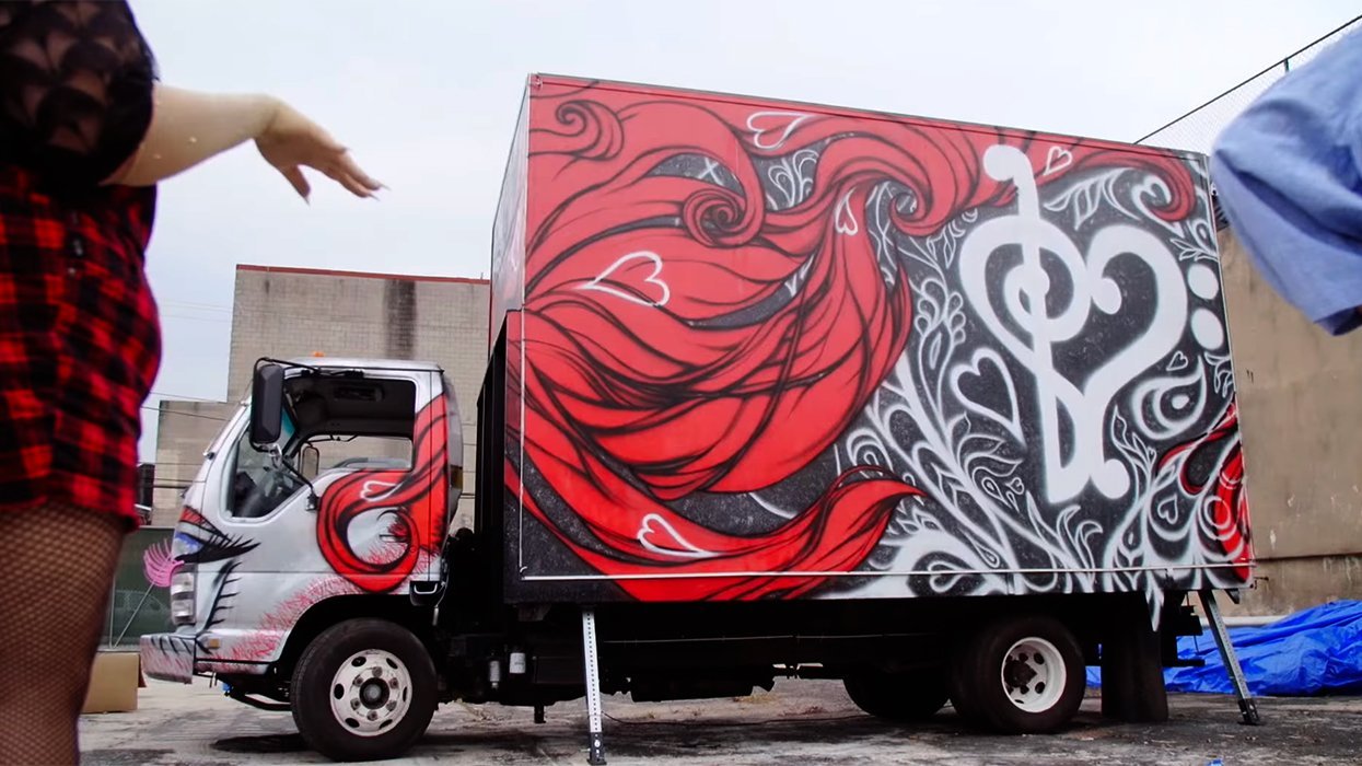 bearded ladies cabaret Philadelphia drag group Beardmobile truck