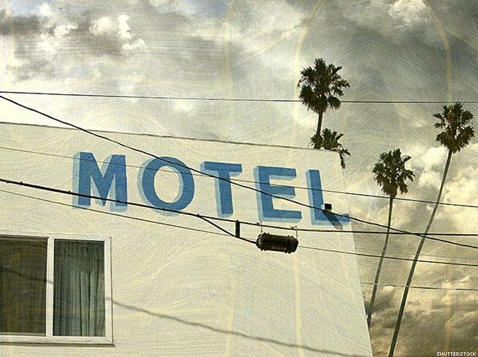 Being forced to get a hotel room for a family wedding because your partner's nana isn't comfortable with two men sharing a bed in her home.