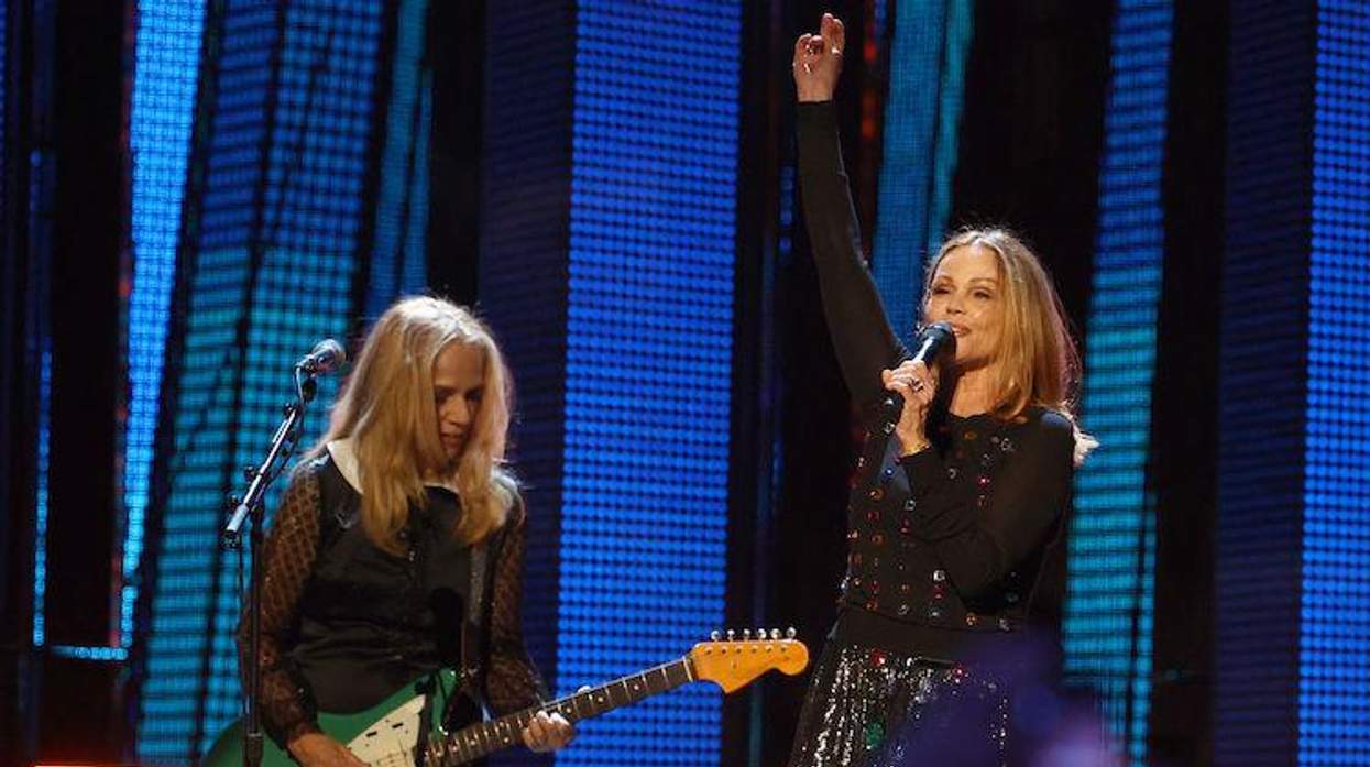 Belinda Carlisle and Go-Go's bandmate Charlotte Caffey