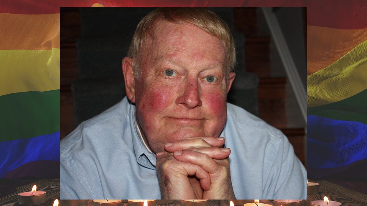 Beloved gay educator Richard F Smith with Lyn Barnes