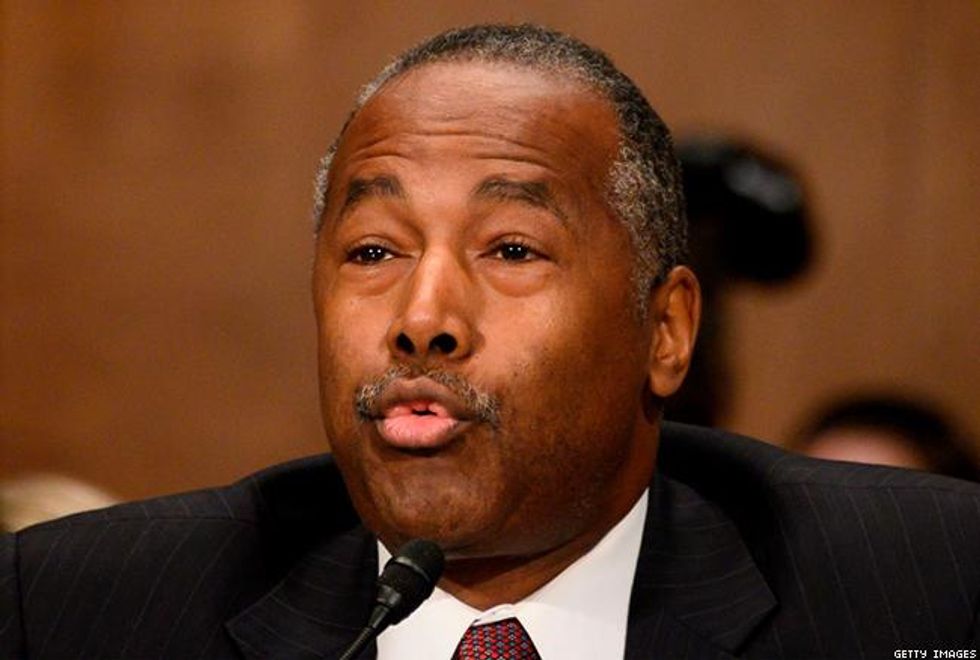 Ben Carson's transphobia gets slammed across the board.