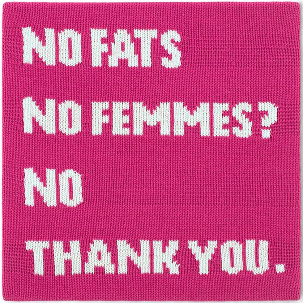 Ben Cuevas, "NO FATS NO FEMMES? NO THANK YOU", 2017