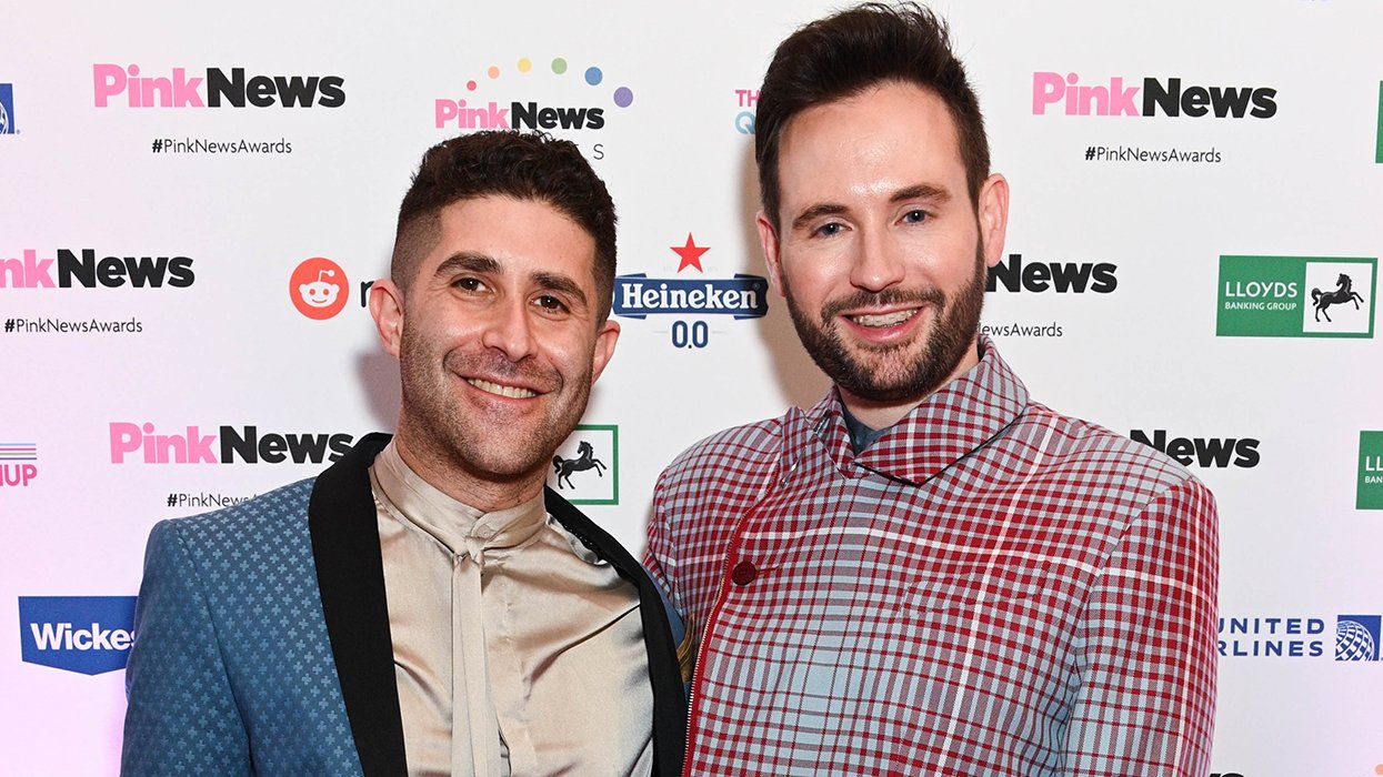 Benjamin Cohen and Anthony James attend The PinkNews Awards 2022 Church House Westminster London England