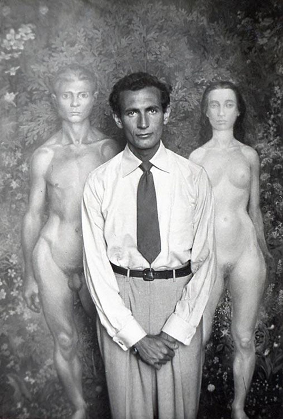 Bernard Perlin with The Garden, by Jared French, Rome (1949)