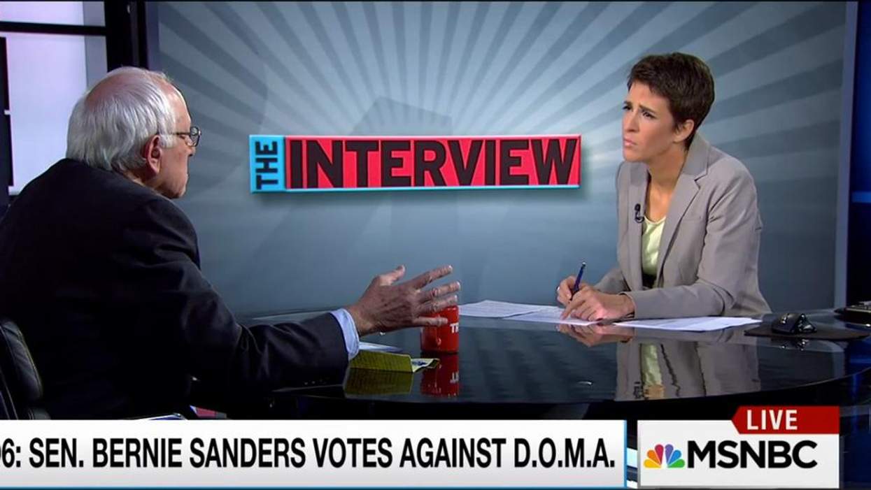 Bernie Sanders and Rachel Maddow