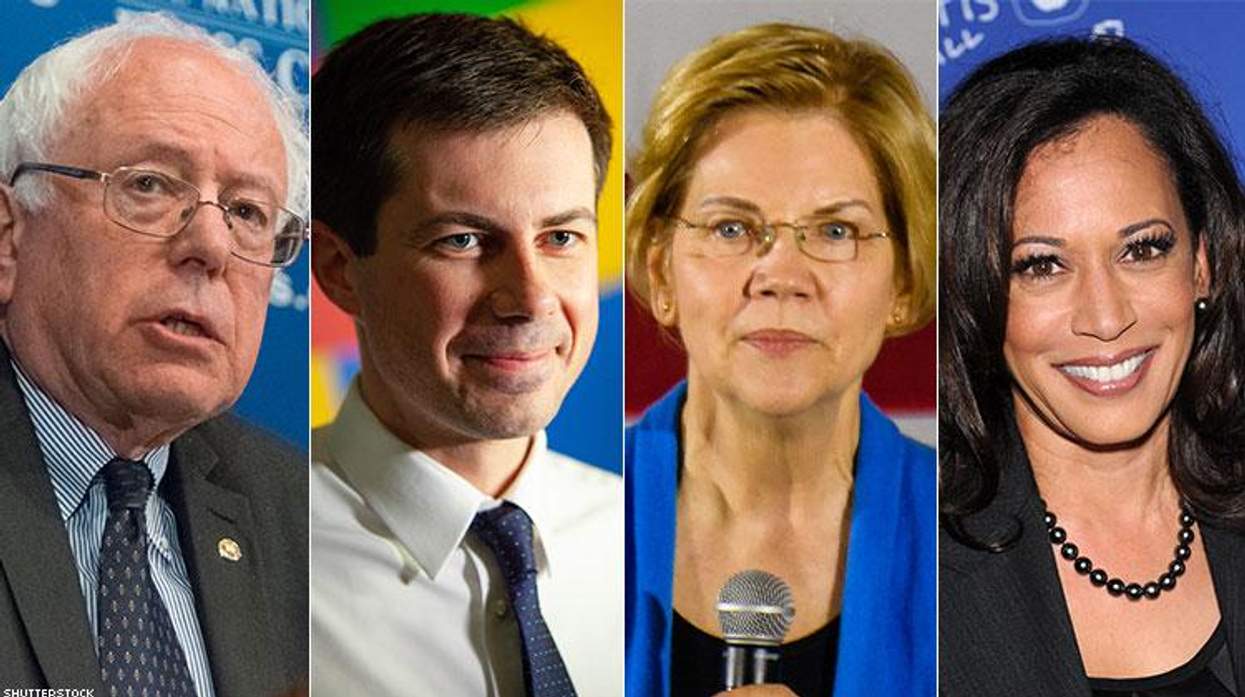 Bernie Sanders, Pete Buttigieg, Elizabeth Warren, Kamala Harris