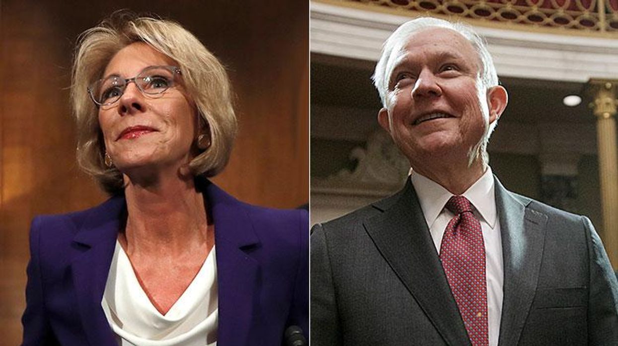 Betsy DeVos and Jeff Sessions