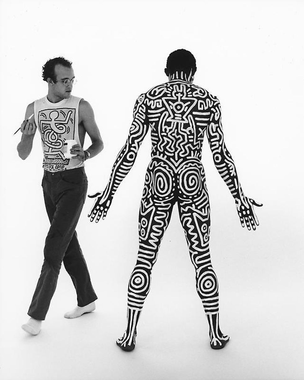 Bill T. Jones Body Painting with Keith Haring, 1983