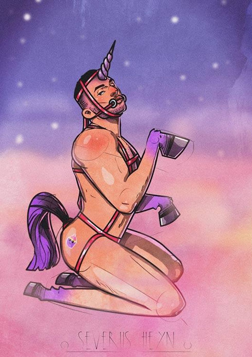 Bisexual artist Severus Heyn likes making slick art with subversive messages.