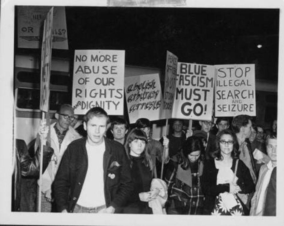 Black Cat demonstrations, Silverlake, Los Angeles, 1967. Photographer unknown. Courtesy of ONE Archives at USC Libraries.