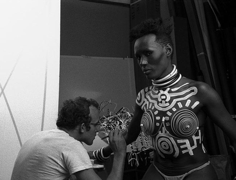 Body painting by Keith Haring