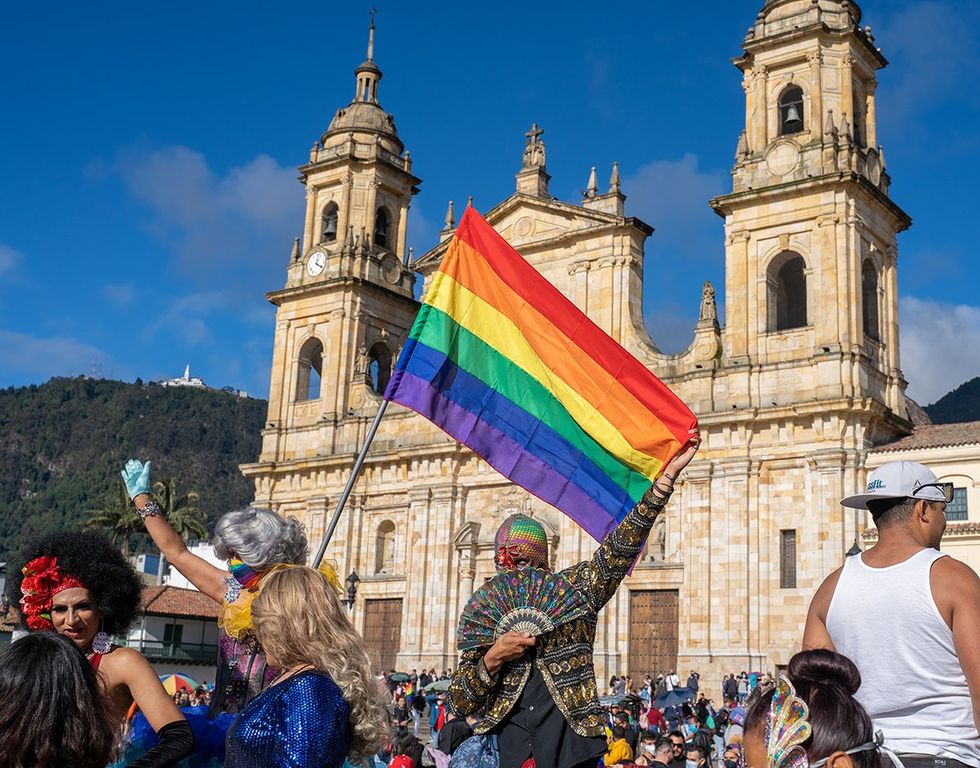 Bogota Colombia city center 2021LGBTQ pride parade celebration
