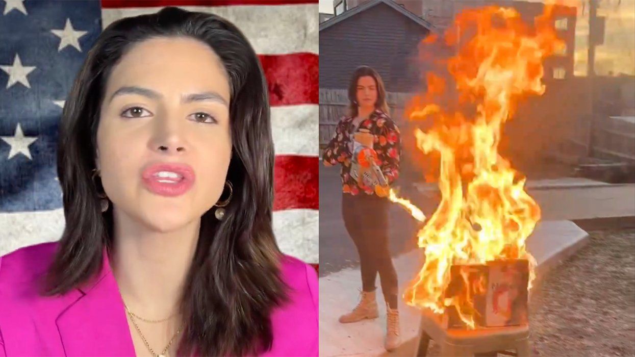 books inclusive guides LGBTQ teens burned flamethrower MAGA Missouri secretary of state candidate Valentina Gomez