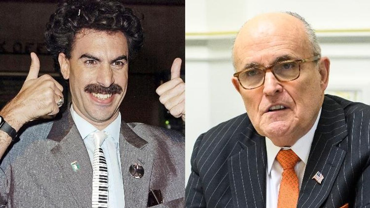 Borat and Rudy Giuliani