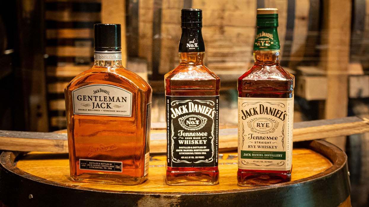 bottels and barrels in Jack Daniel Distillery Lynchburg Tennessee