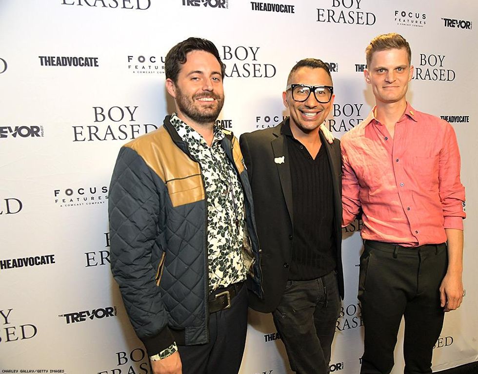 "Boy Erased" author Garrard Conley, Bianca Del Rio and David Craig attend the National Coming Out Day Advanced Screening Of "Boy Erased" Presented By The Advocate & Focus Features.