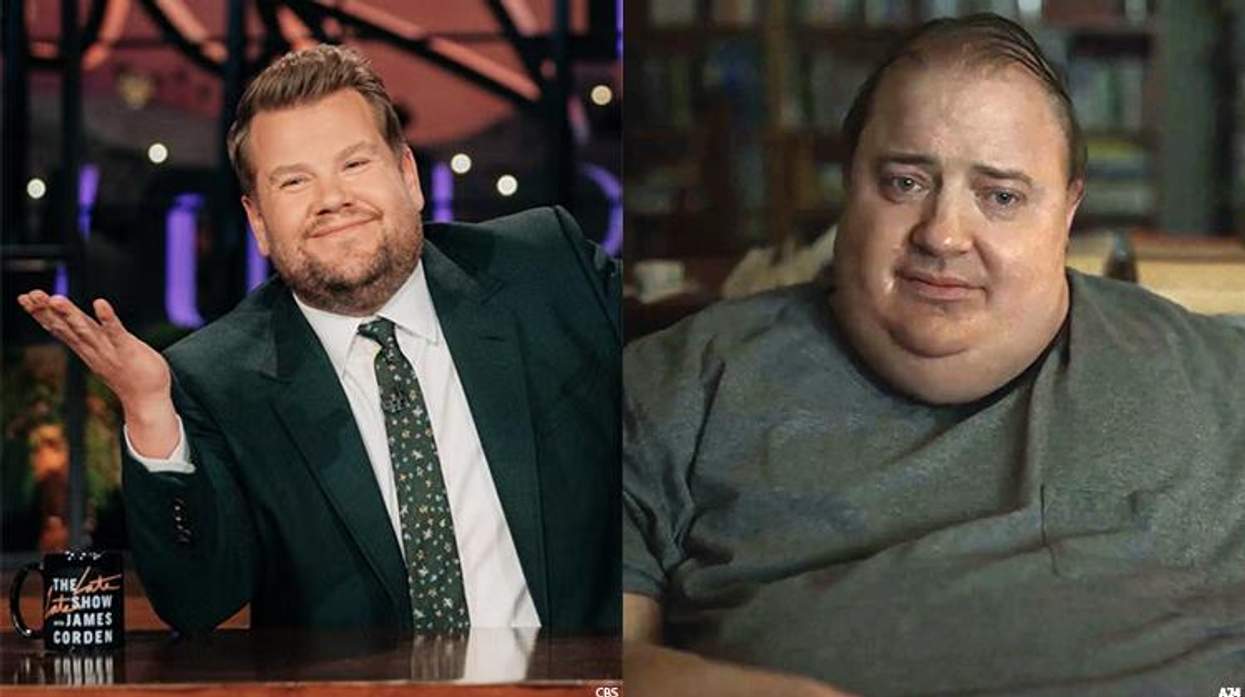 Brendan Fraser and James Corden