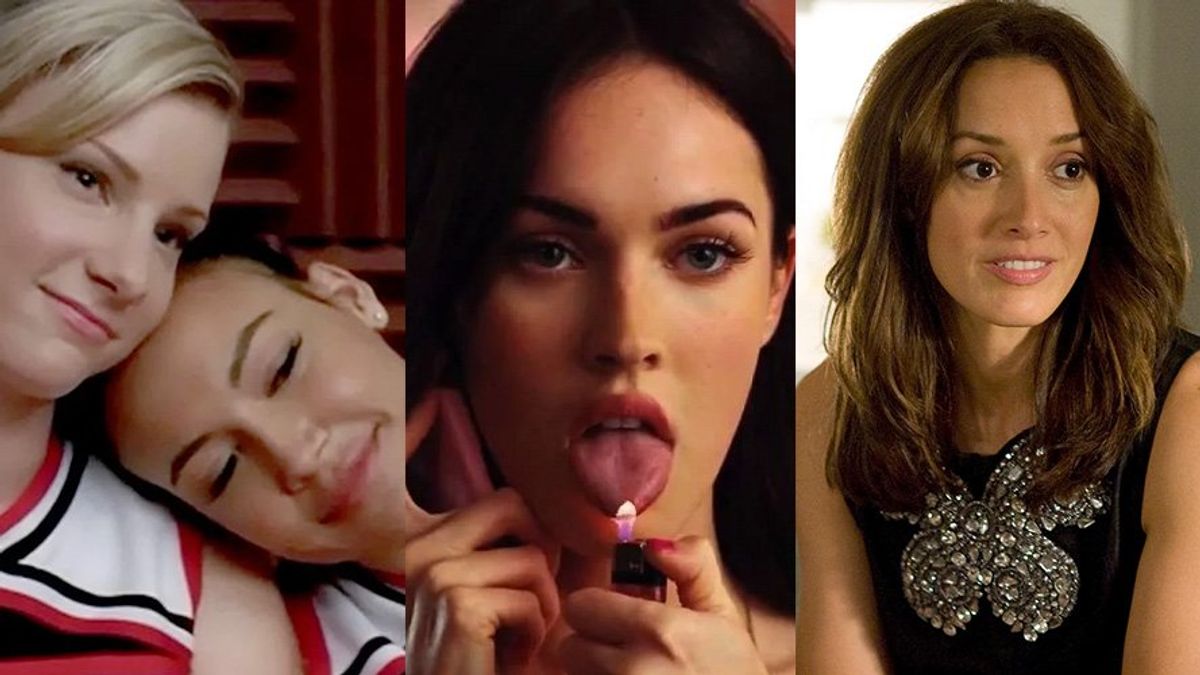 Brittnay and Santana from Glee Jennifer from Jennifers Body and Bette Porter form The L Word