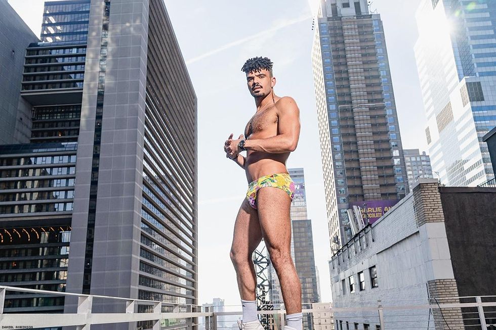 Broadway Bares performer Julius Rubio in Mr Turk