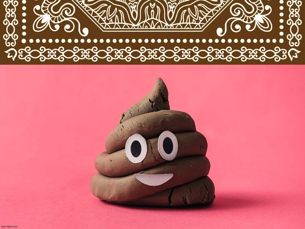 Brown on left = scat bottom. Brown on right = scat top.