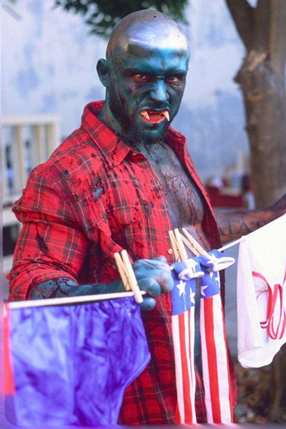 Bruce LaBruce, Fran\u00e7ois Sagat L.A. Zombie Production Still #1, 2010, courtesy of the artist and Tom of Finland Store