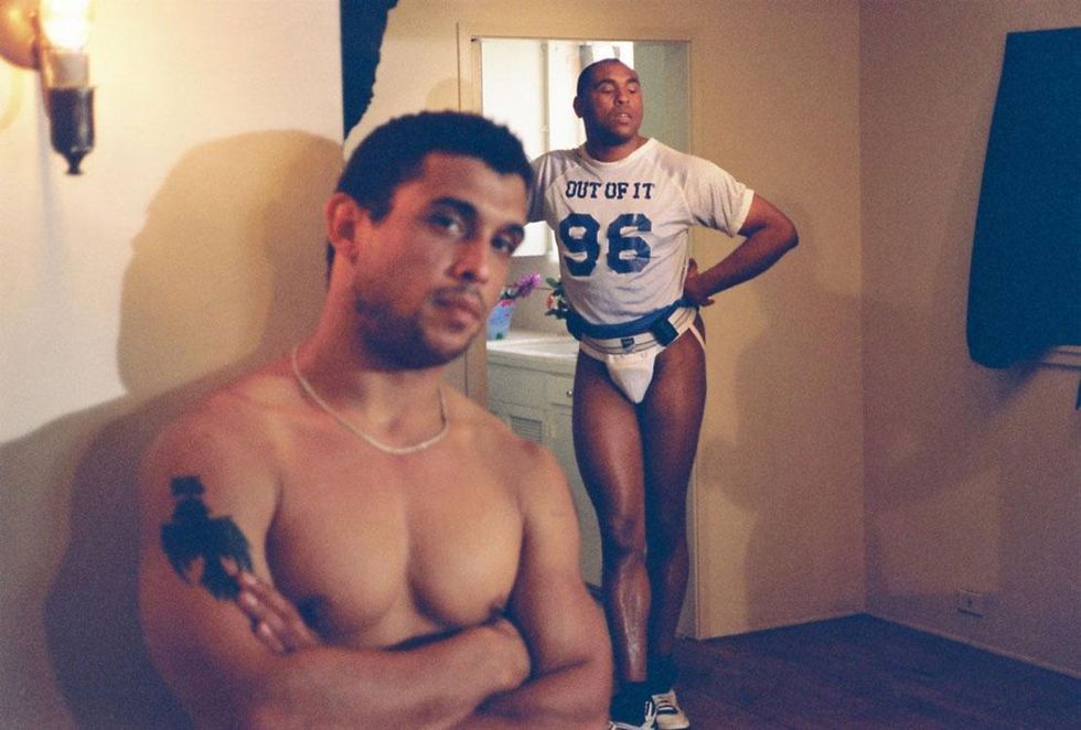 Bruce LaBruce, On the Set of Hustler White #4, 1995, courtesy of the artist and Tom of Finland Store