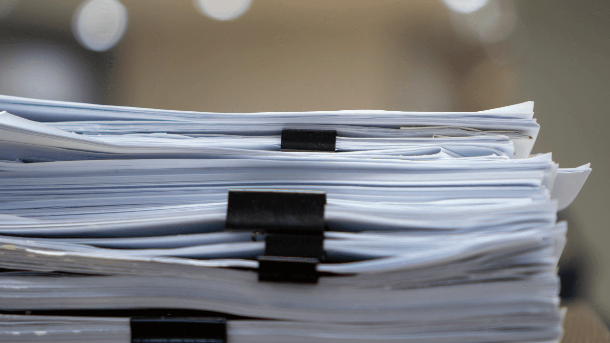 Bundles of paperclipped documents