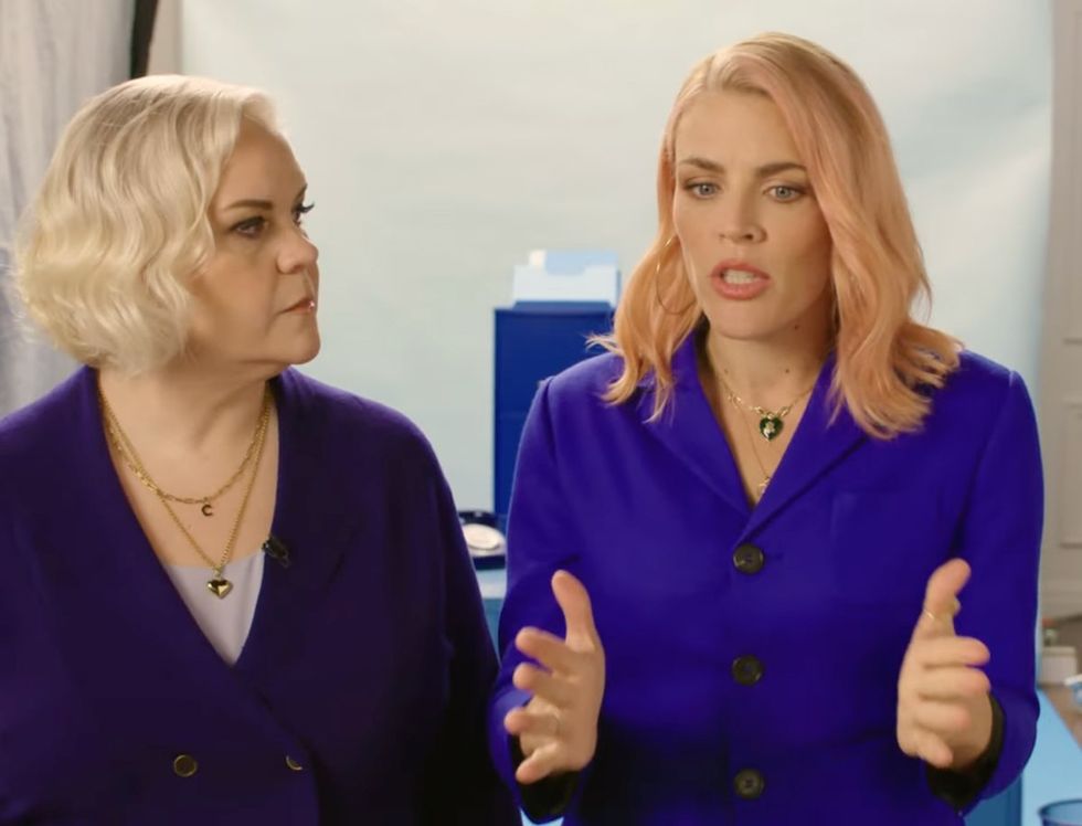 Busy Philipps and Caissie St. Onge in the trailer for QVC's 'Busy This Week.'