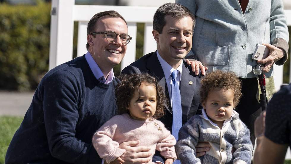 Buttigiegs with their kids
