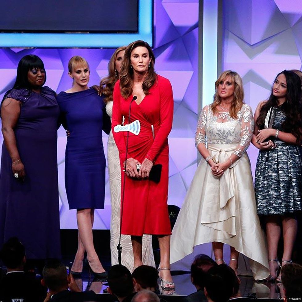 Caitlyn Jenner noted in her acceptance speech that everyone needs time to come out jokingly saying, \u201cit took me a measly 65 years\u201d.