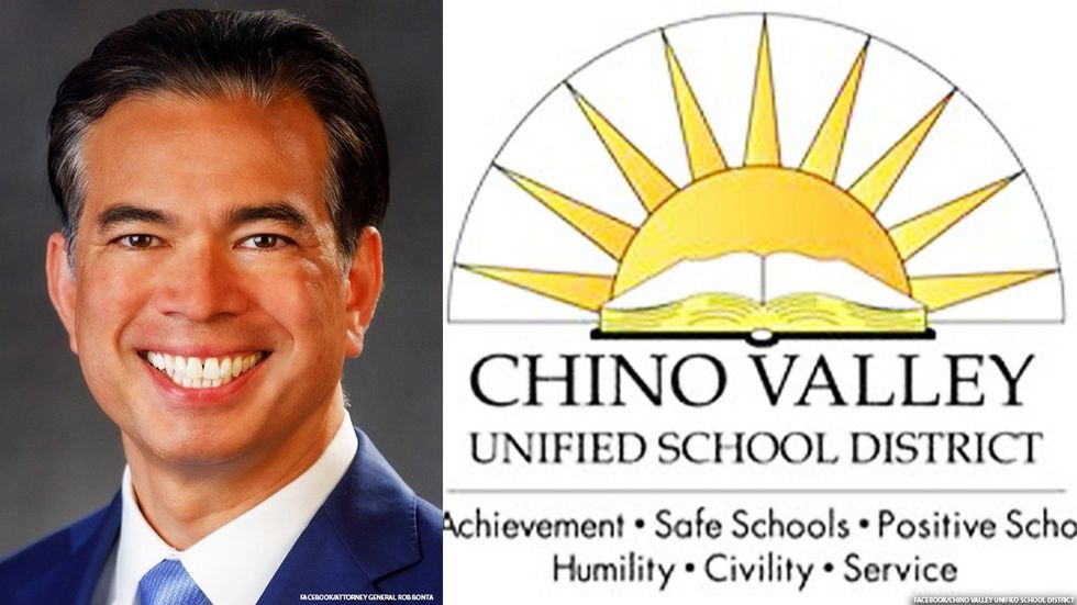 California AG Rob Bonta and Chino Valley logo