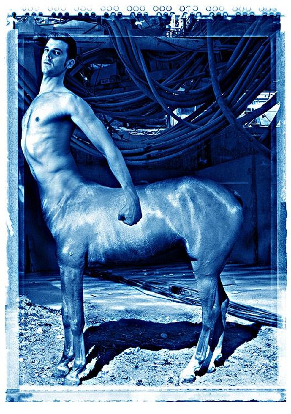 "Centauromachy (Elatus)", 2011, Cyanotype on Arches watercolor paper, 56 x 76 cm