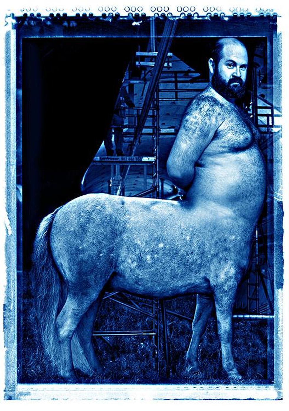 "Centauromachy (Pholus)", 2011, Cyanotype on Arches watercolor paper, 56 x 76 cm