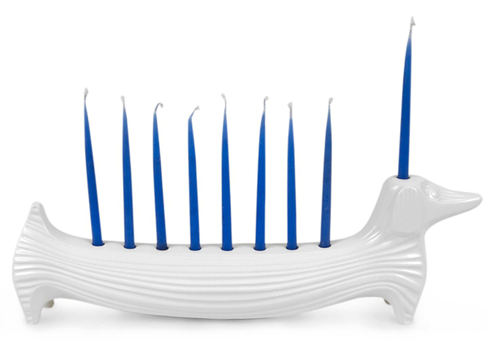Ceramic Dachshund Menorah