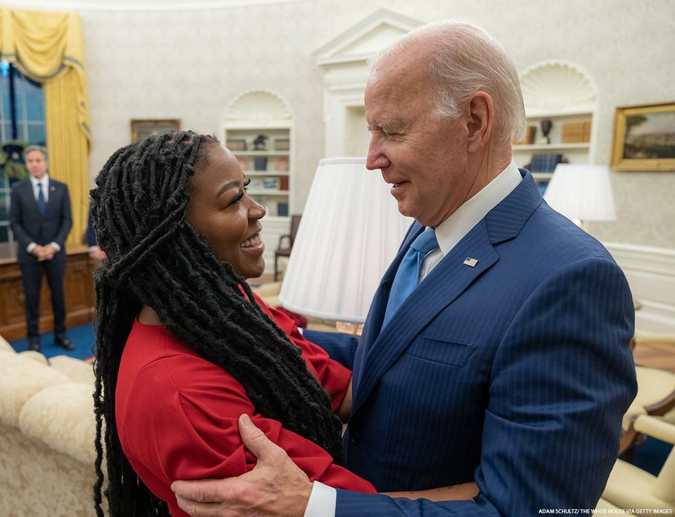 Cherelle Griner and President Biden