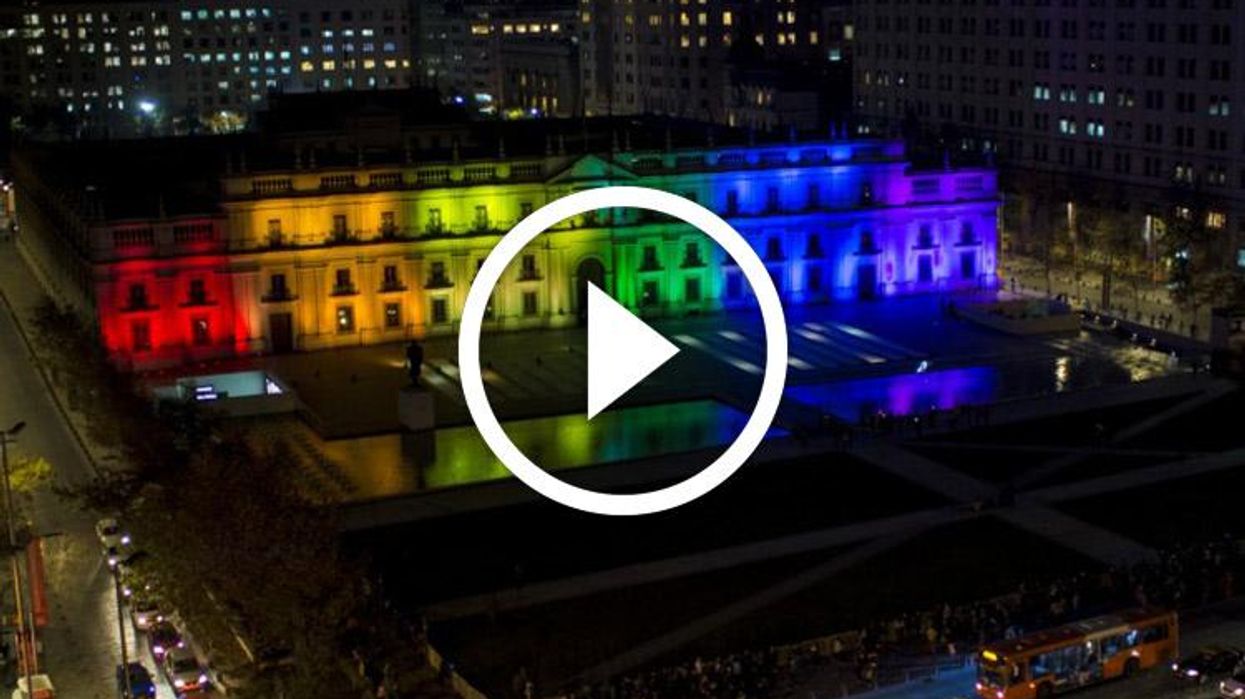 Chile Lights Presidential Palace in Rainbow Colors