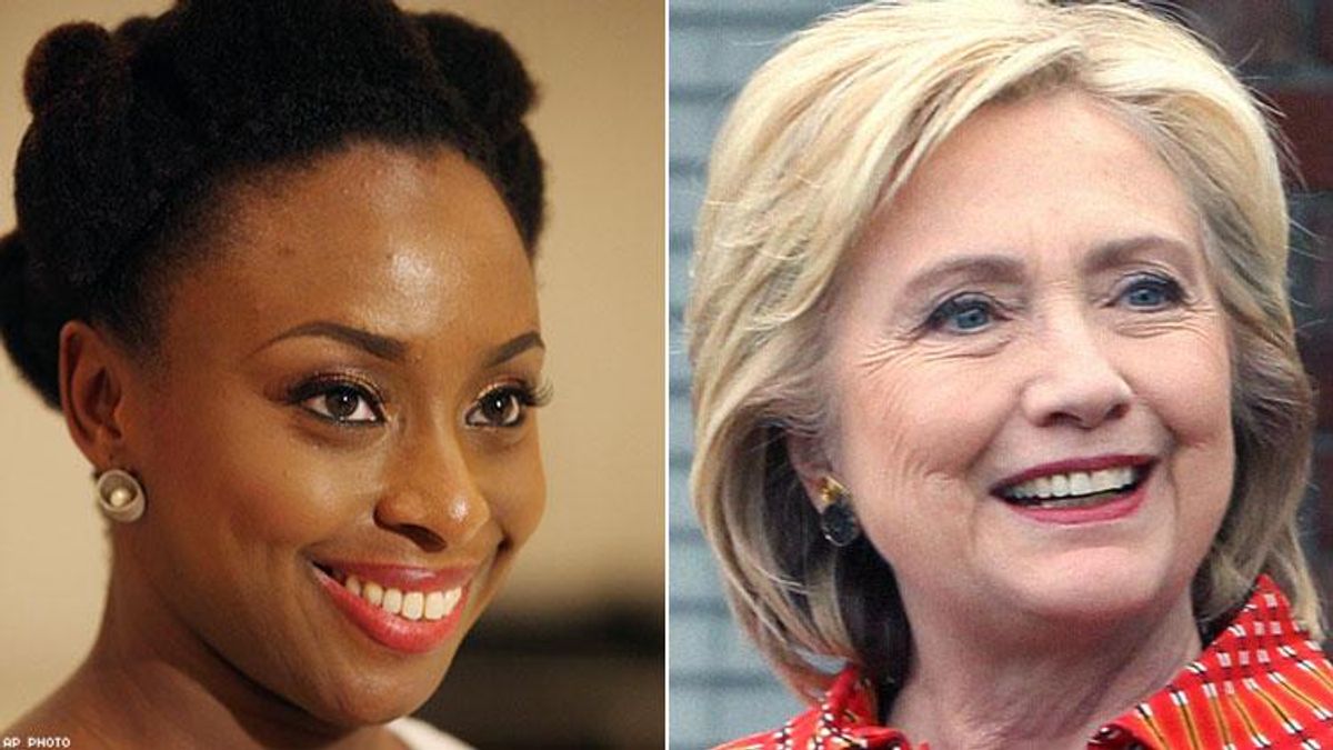 Chimamanda Ngozie Adichie and Hillary Clinton 