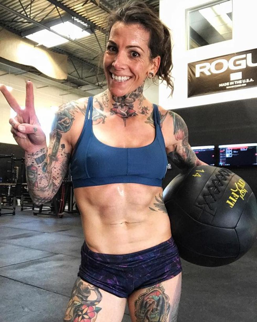 Chloie J\u00f6nsson, at her CrossFit box, Black Iron Gym in Reno, Nevada.