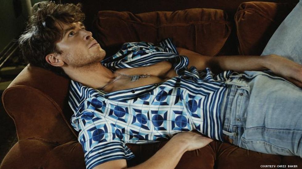 Chris Baker on couch